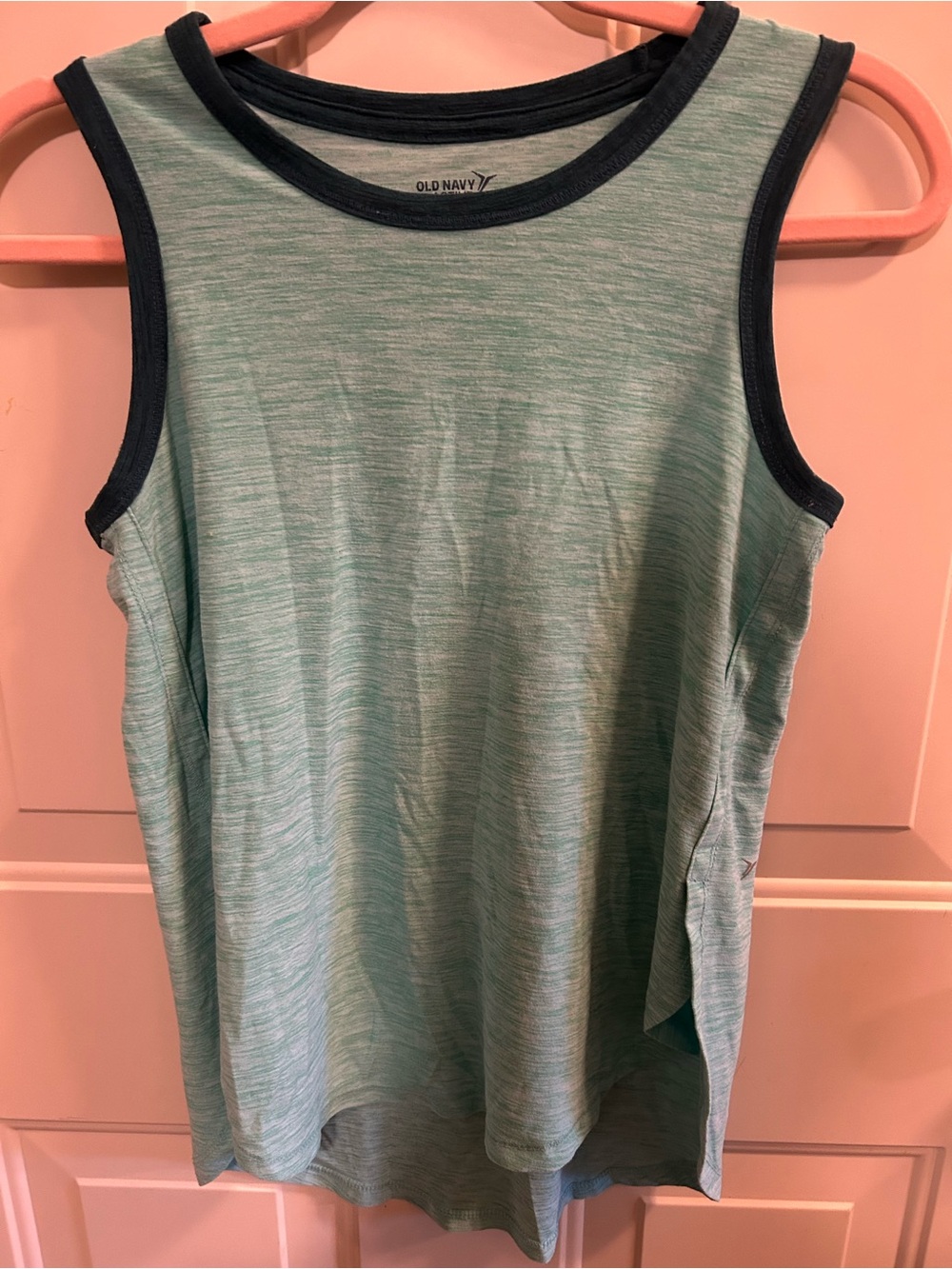 Old Navy Kids Light Teal Tank Top with Navy Trim